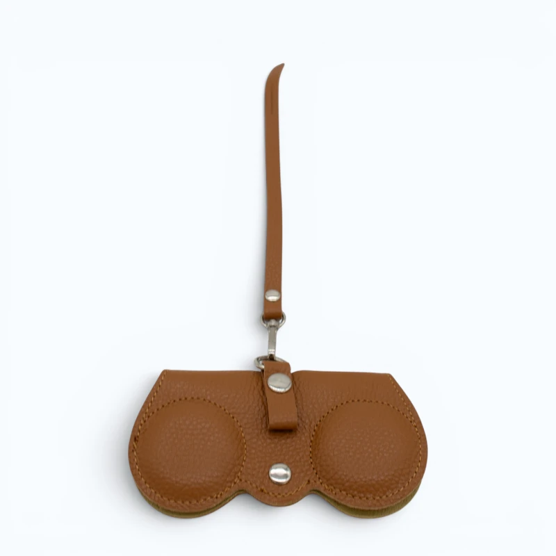 camel leather sunflasses case back