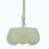 Owl Mint Leather Sunglasses Case