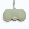 Owl Mint Leather Sunglasses Case