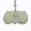 Owl Mint Leather Sunglasses Case back