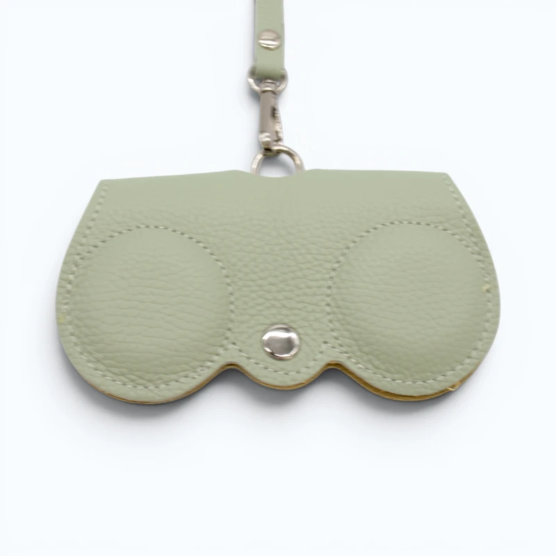 Owl Mint Leather Sunglasses Case