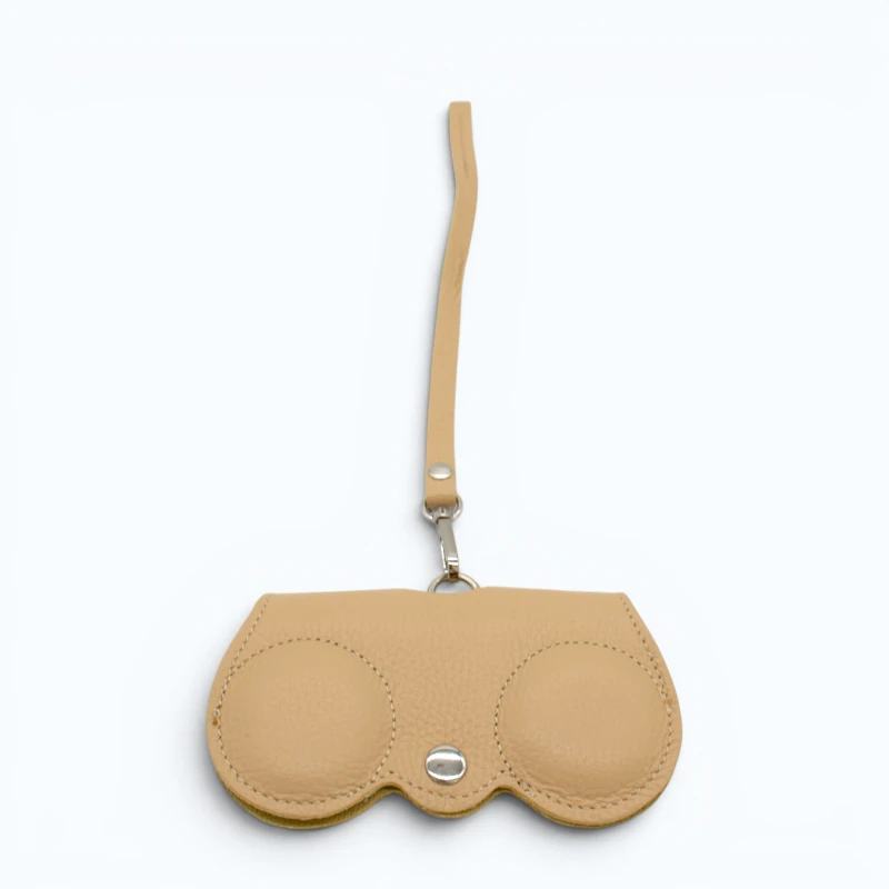 nude leather sunglasses case