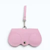 Owl Pink Leather Sunglasses Case