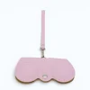 Owl Pink Leather Sunglasses Case