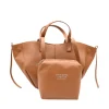 Mag Camel Leather Handbag interior bag