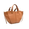 Mag Camel Leather Handbag side