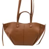 Mag Camel Leather Handbag straps