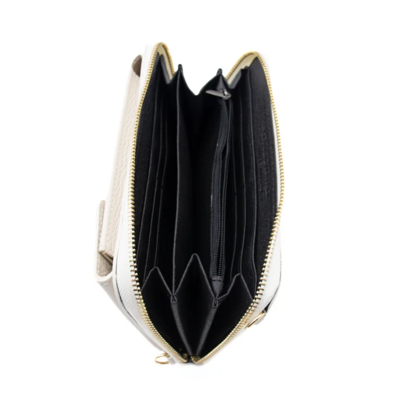 festival-leather-beige-crossbody-bag-interior.detail Festival leather crossbody bag interior detail