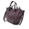 mag burgundy leather handbag right side