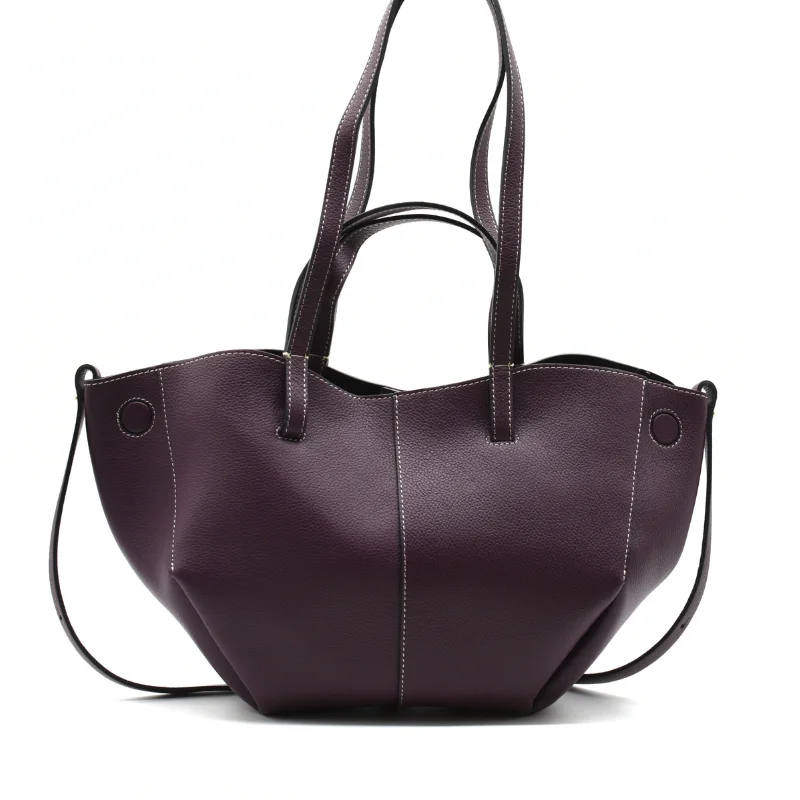 mag burgundy leather handbag straps