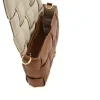 Braid Camel Crossbody Leather Bag interior detail Braid Camel Crossbody Leather Bag interior detail