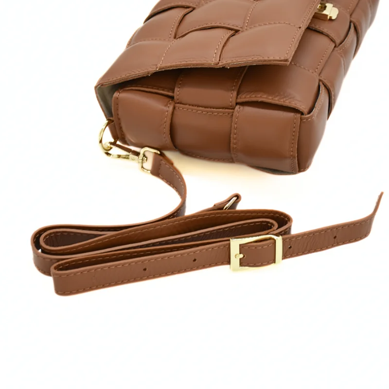 Braid Camel Crossbody Leather Bag leather strap Braid Camel Crossbody Leather Bag leather strap