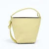 Flow butter yellow leather handbag
