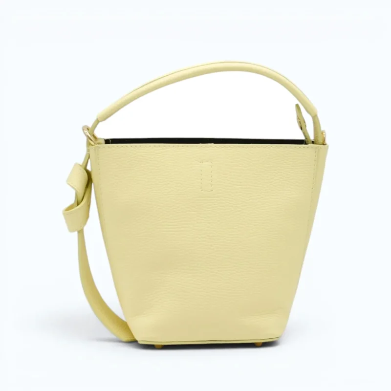 Flow butter yellow leather handbag