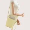 Flow butter yellow leather handbag  crossbody2