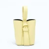 Flow butter yellow leather handbag  closed closed details