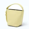 Flow butter yellow leather handbag  side2