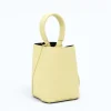 Flow butter yellow leather handbag diagonal