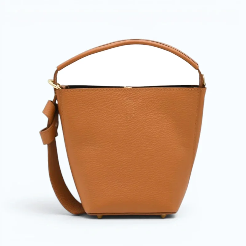 Flow Camel Leather Handbag back