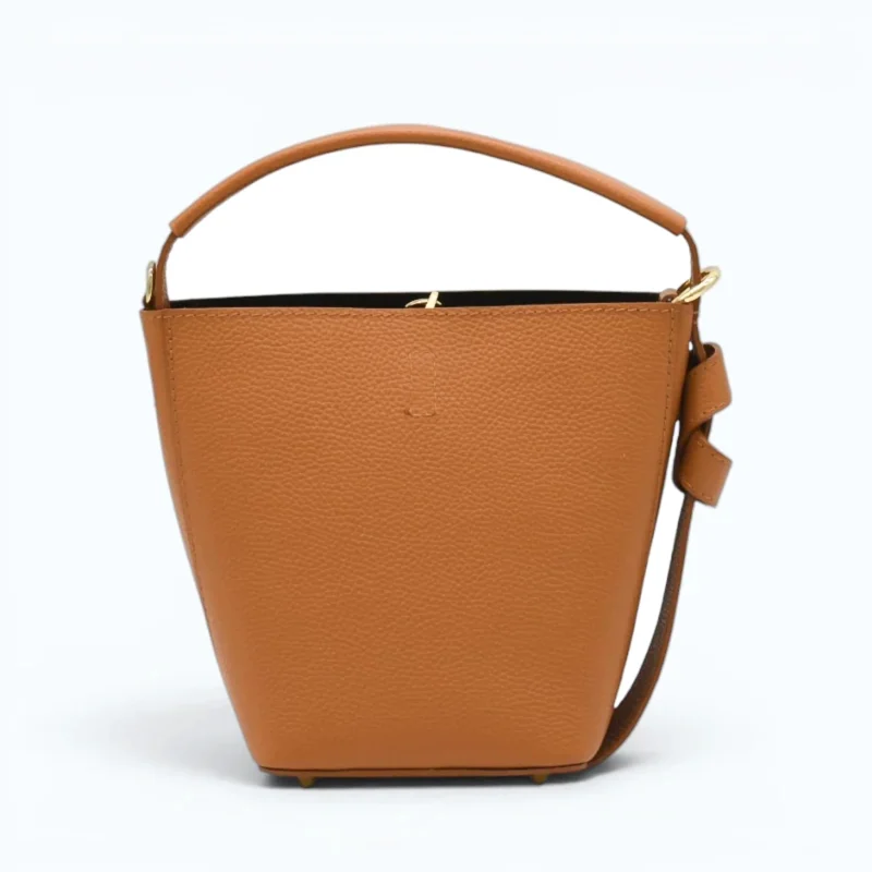Flow Camel Leather Handbag