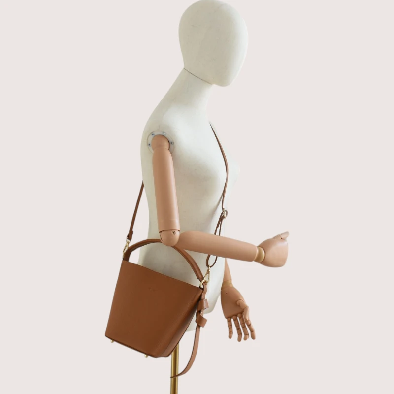 Flow Camel Leather Handbag crossbody