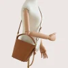 Flow Camel Leather Handbag crossbody