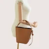 Flow Camel Leather Handbag hand