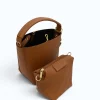Flow Camel Leather Handbag interior bag