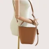 Flow Camel Leather Handbag shoulder detail
