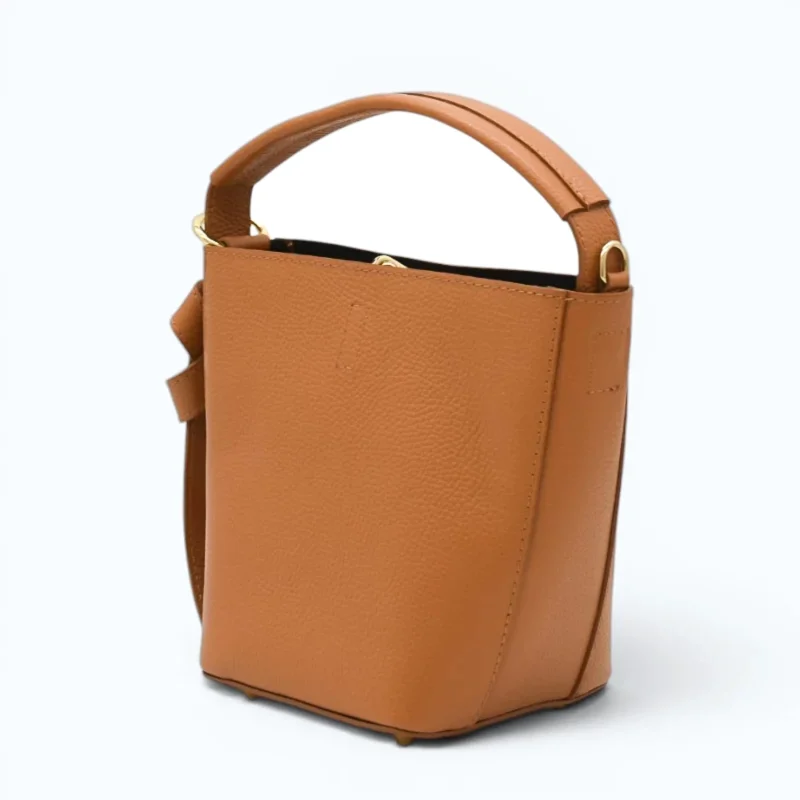 Flow Camel Leather Handbag side