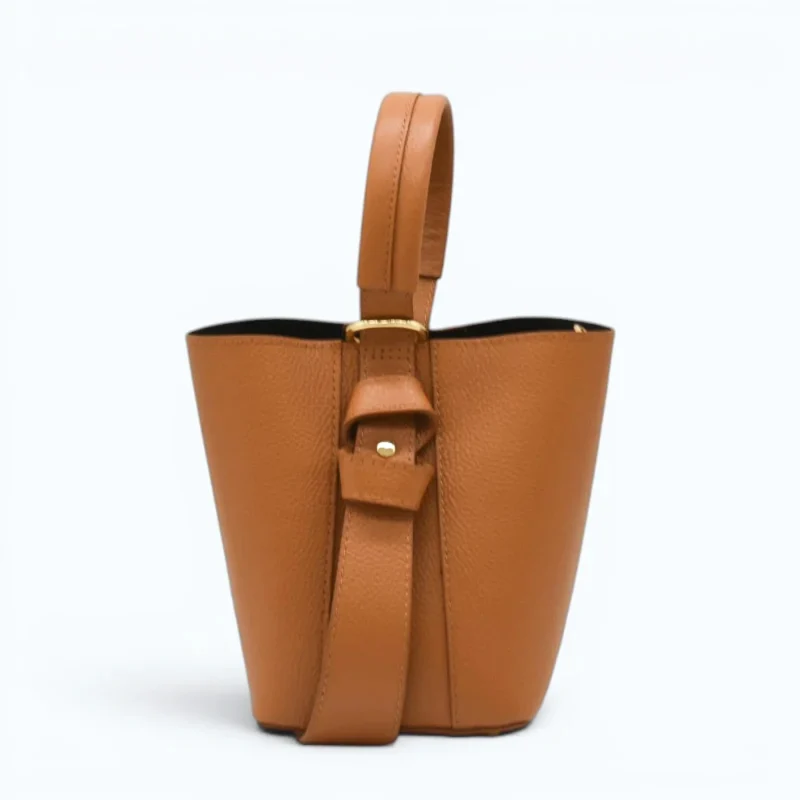 Flow Camel Leather Handbag style2