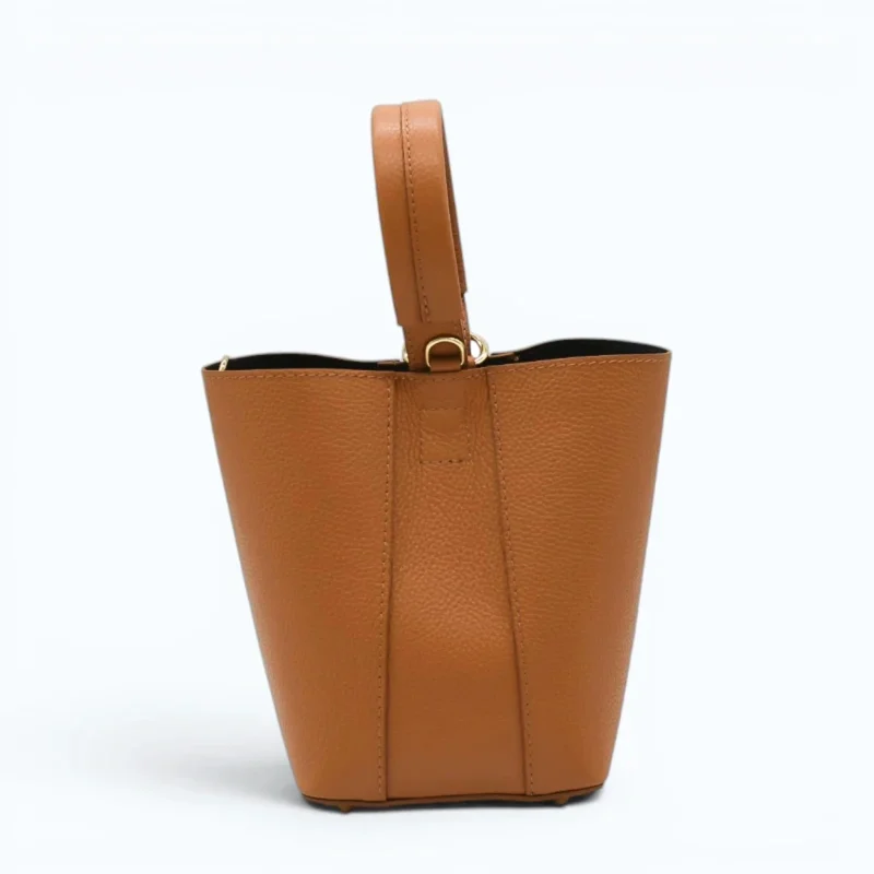 Flow Camel Leather Handbag style2 back