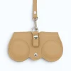 Owl Dark Beige Leather Sunglasses Case back