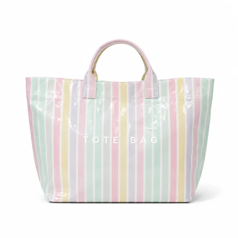 pastel-striped-beach-bag-white pastel striped beach bag