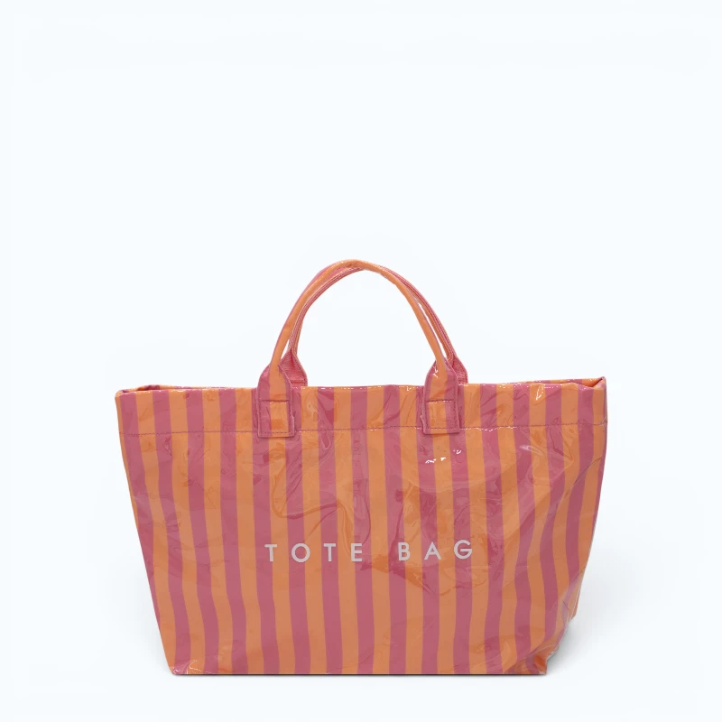 pink-orange-striped-waterproff-tote-bag2 pink and orange striped waterproof tote bag