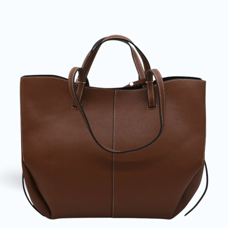 mag-l-brown-leather-handbag-closed Mag L Brown Leather Handbag closed