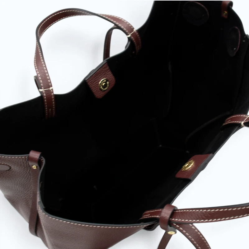mag-l-brown-leather-handbag-interior-detail Mag L Brown Leather Handbag interior detail