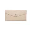 katy beige card holder leather wallet