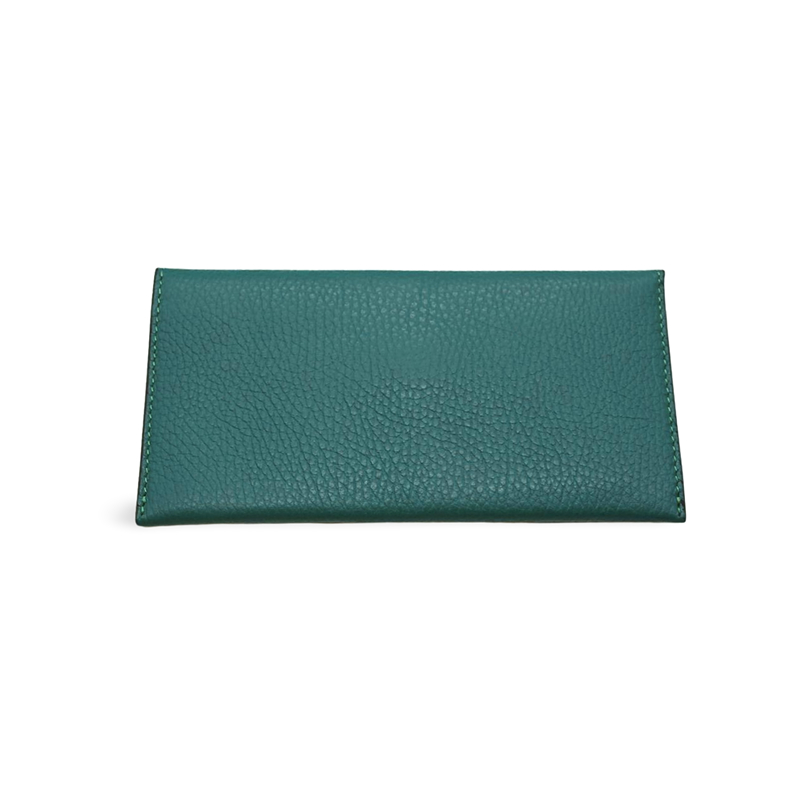 katy bottle green card holder leather wallet back