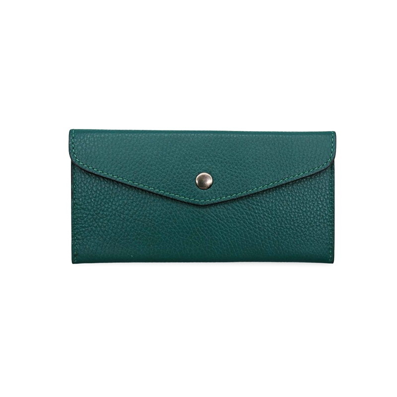 katy bottle green card holder leather wallet