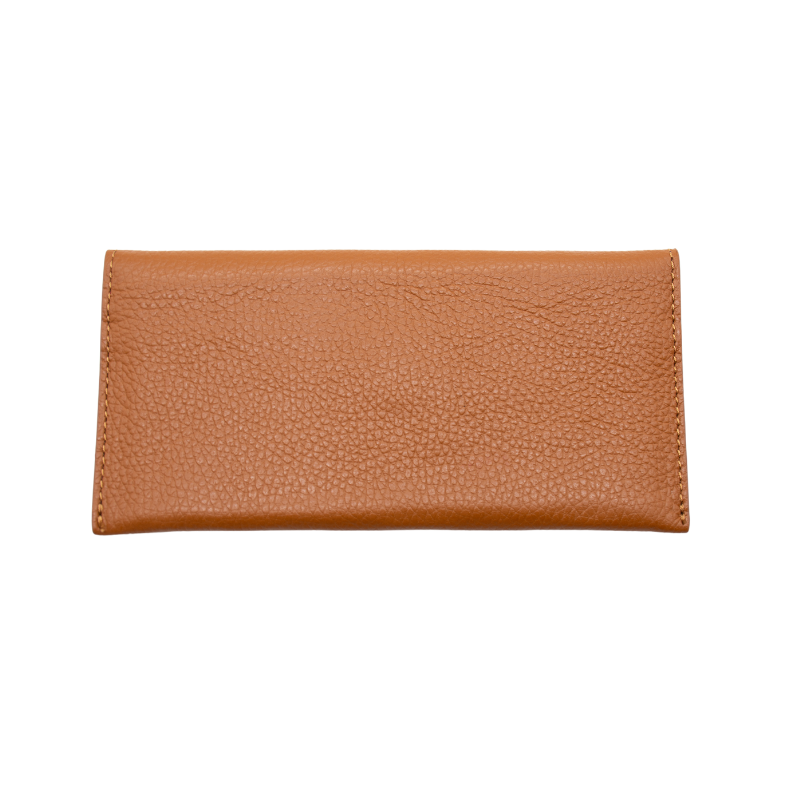 katy camel card holder leather wallet back