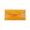 Katy Croco Camel Card Holder Leather Wallet