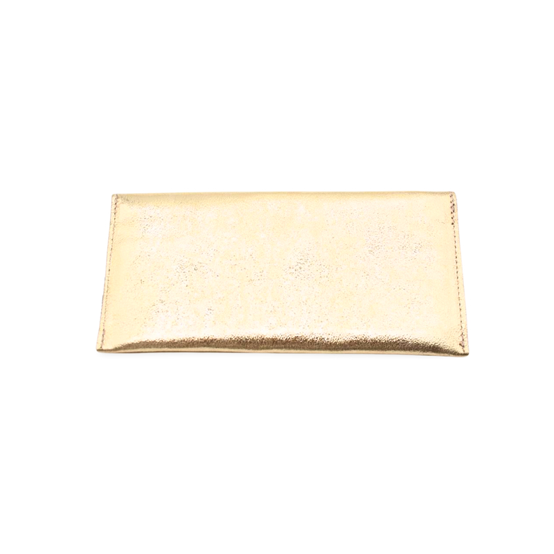 Katy Gold Card Holder Leather Wallet back