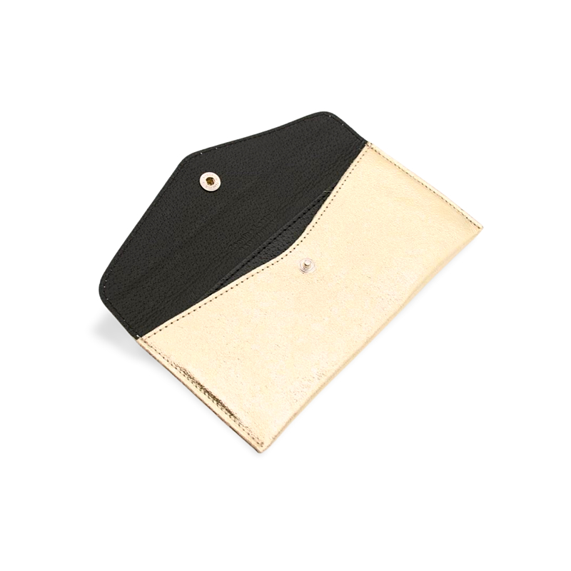 Katy Gold Card Holder Leather Wallet interior