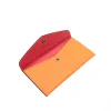 katy orange card holder leather wallet interior