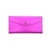 katy metal pink card holder leather wallet