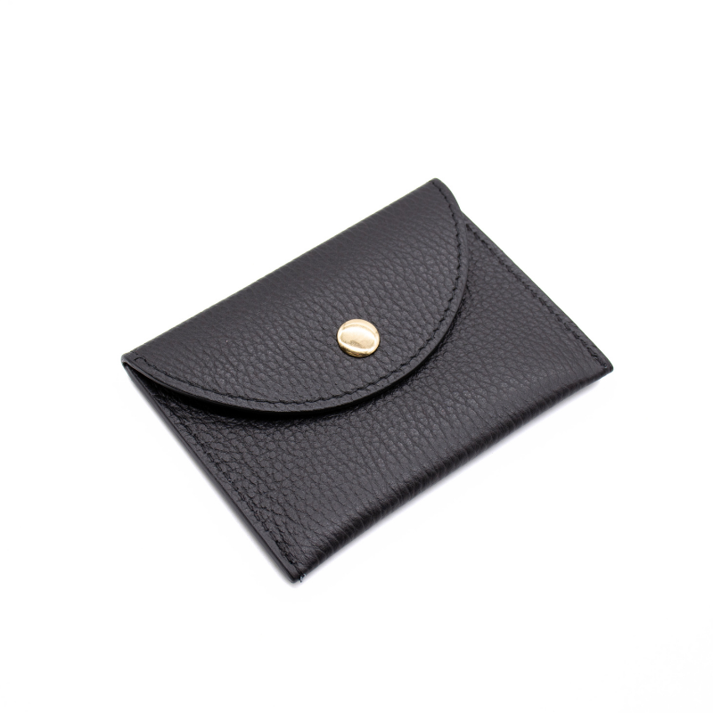 Katy S Black Leather Card Holder side