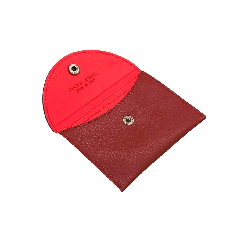 Katy S Bordeaux Leather Card Holder interior