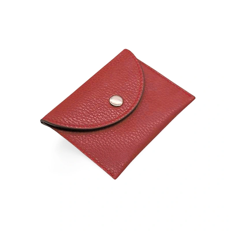 Katy S Bordeaux Leather Card Holder side