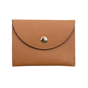 Katy S Camel Leather Card Holder